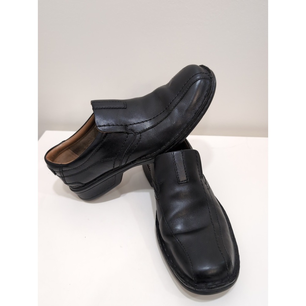 Clarks Collection Men's Escalade Step Loafer Black Leather Shoes 9M US